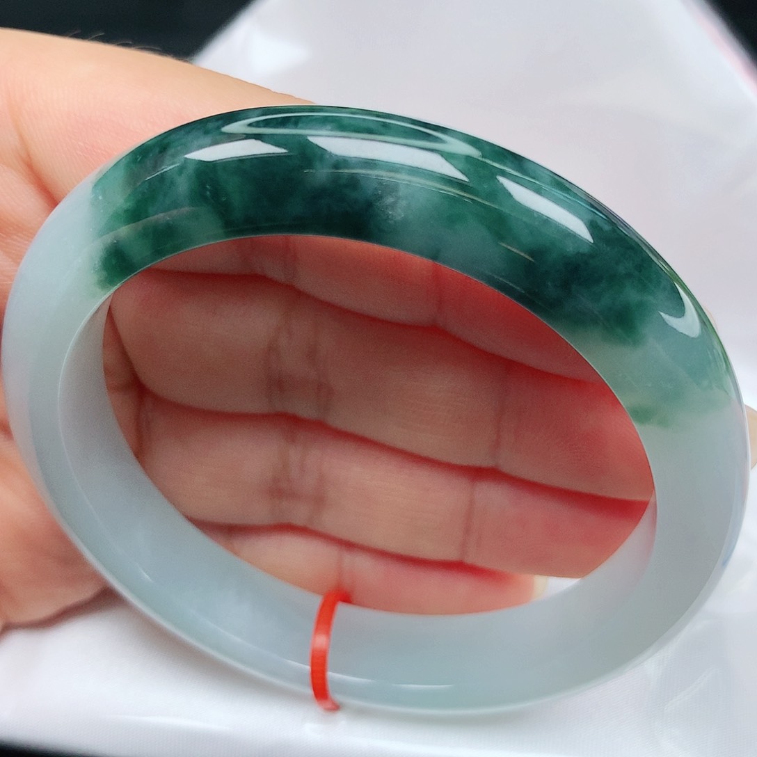 未镶嵌手镯翡翠2冰胶浓郁飘花