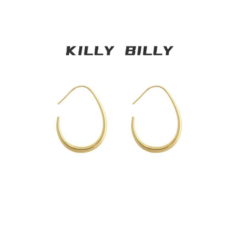 铜合金耳饰 KILLYBILLY拉丝素圈耳环