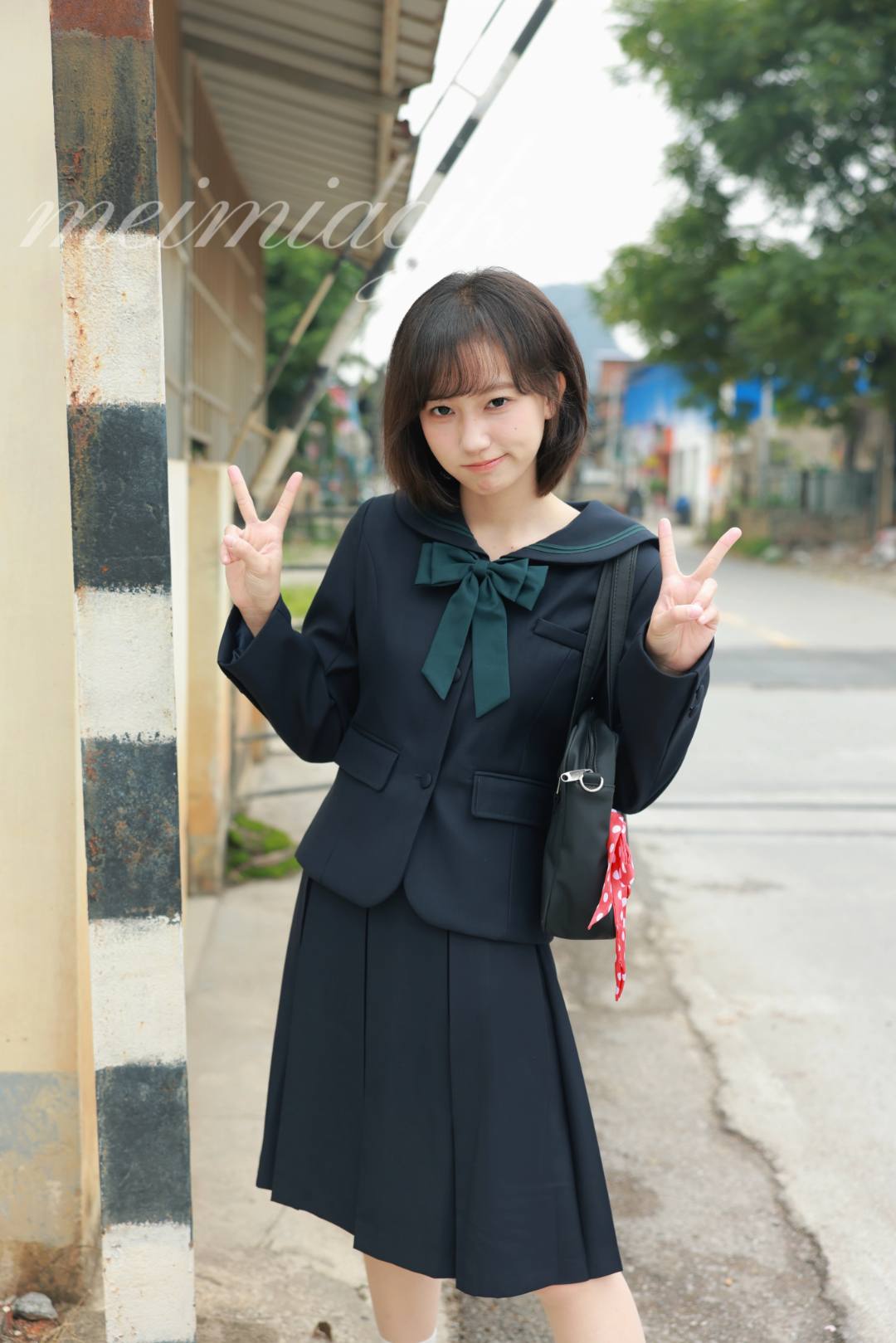 【青空学院】莓喵JK原创正版西服套装箱褶裙绀色收腰学院水手服日系