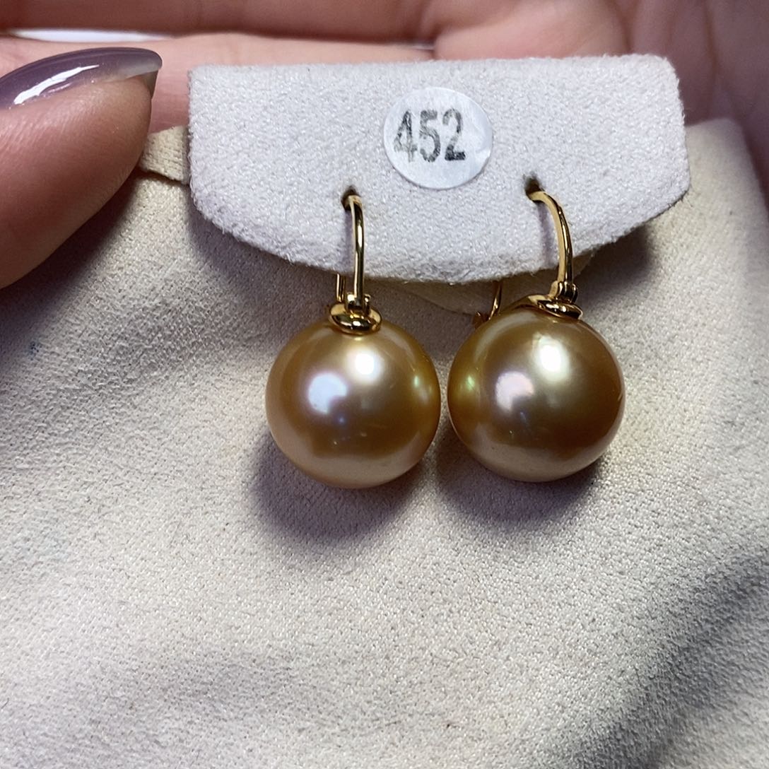 海水珍珠耳饰18K金镶嵌