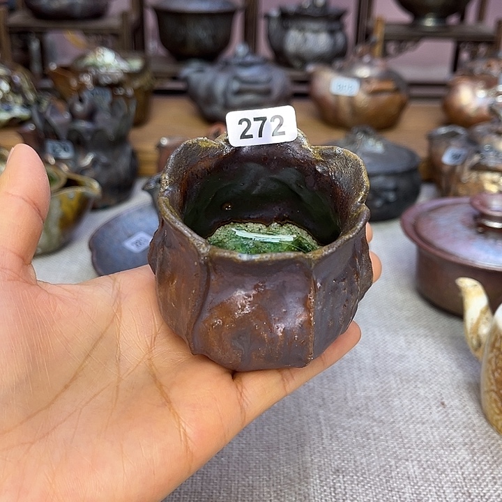 裸柴烧陶瓷手工茶器