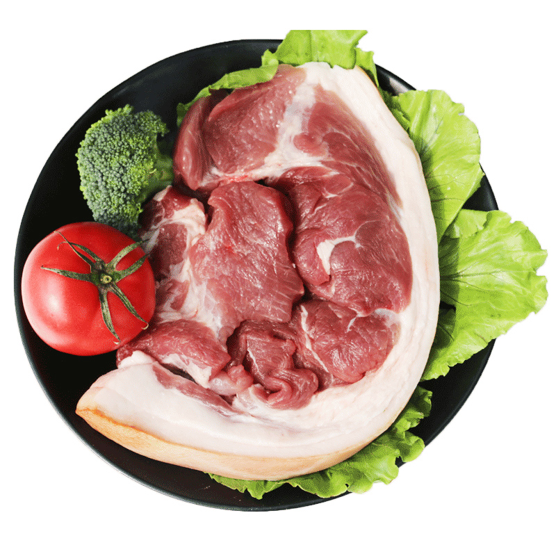 【奉家土猪】带皮梅花肉约500g新鲜猪肉