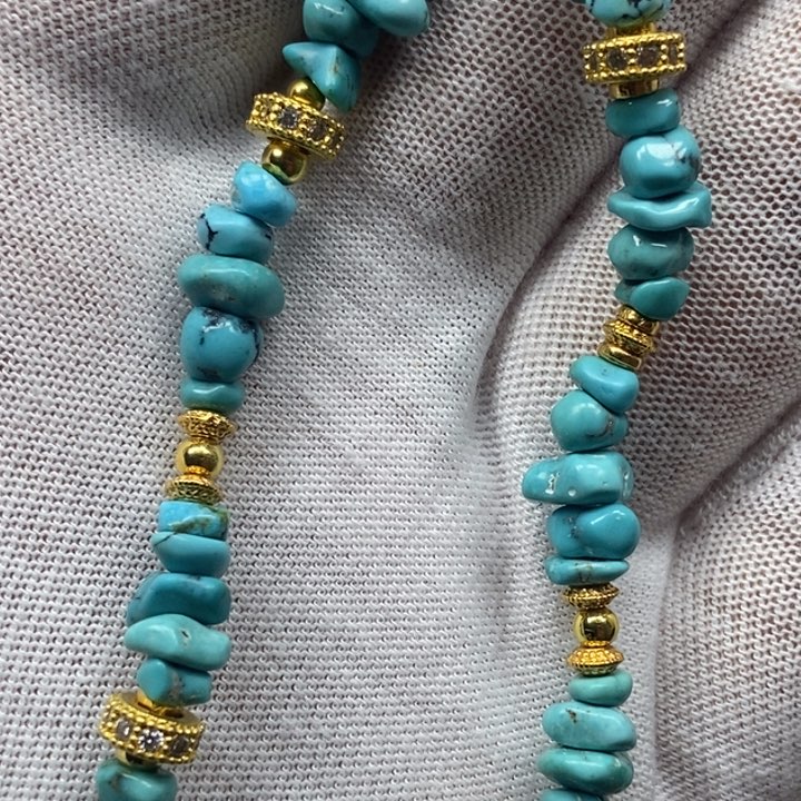 18K金镶嵌绿松石手链