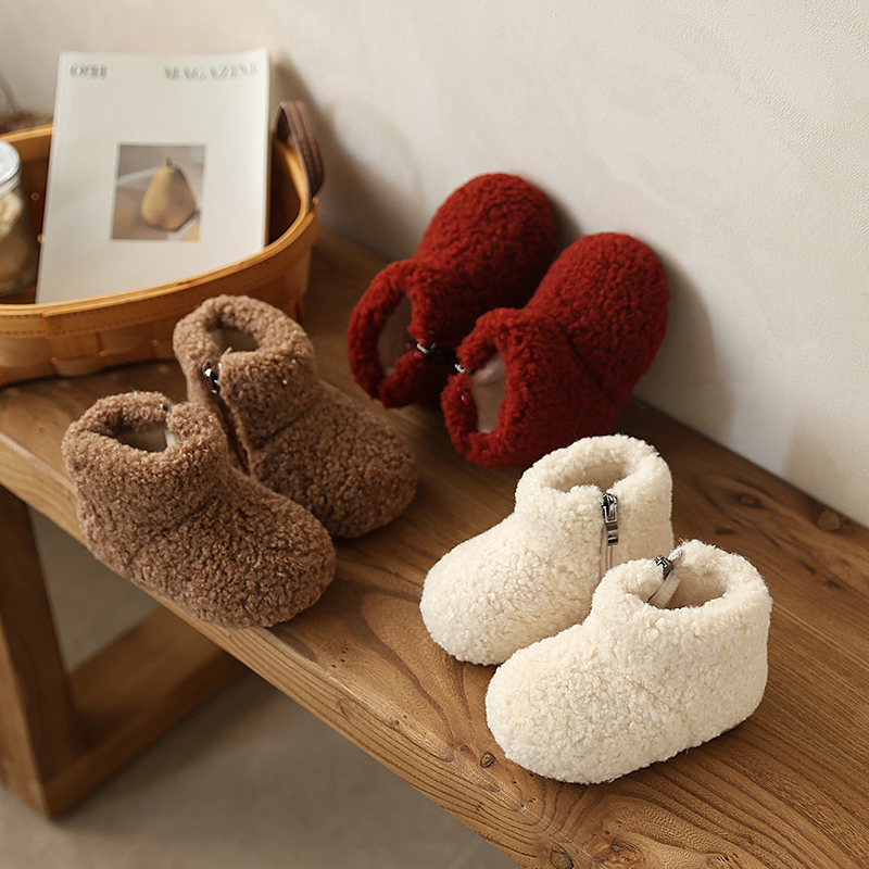 16-25女童冬季加绒加厚保暖雪地靴0-3婴童宝宝小毛靴防滑棉鞋728