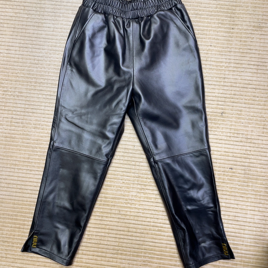 经典百搭显瘦百搭绵羊皮小脚裤