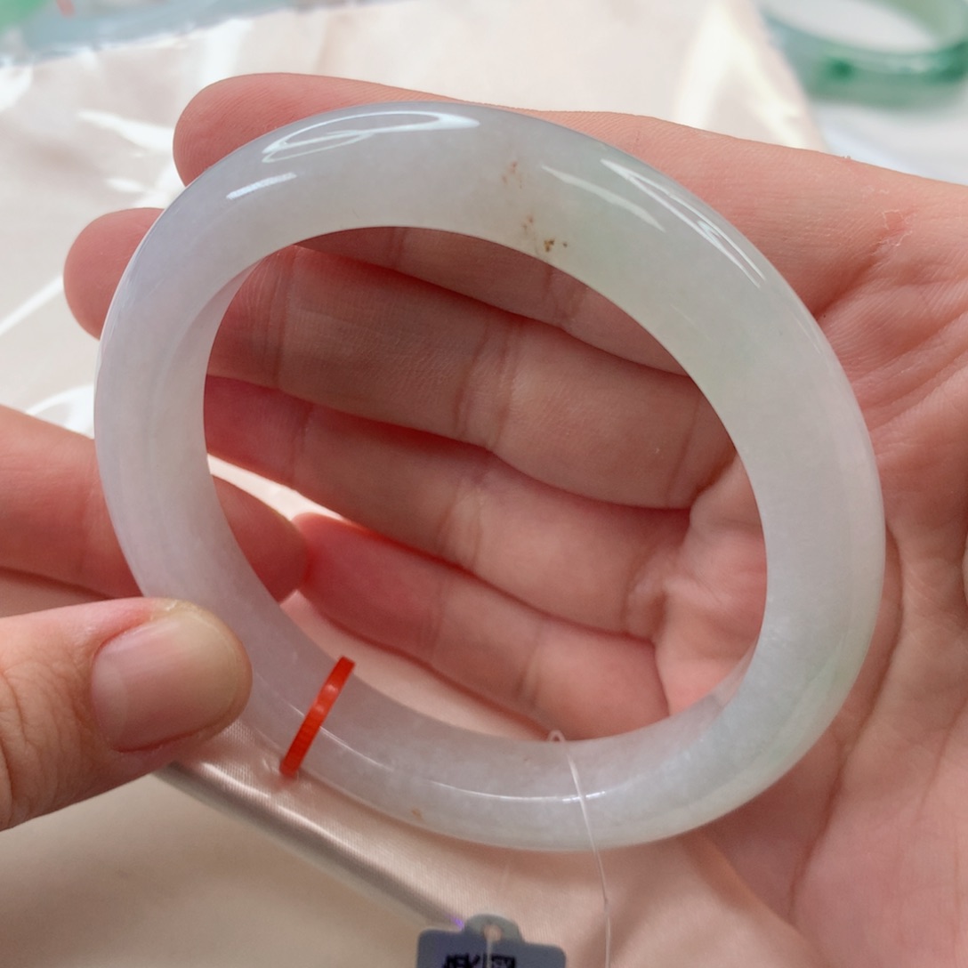 翡翠未镶嵌手镯用****9圈口56.3