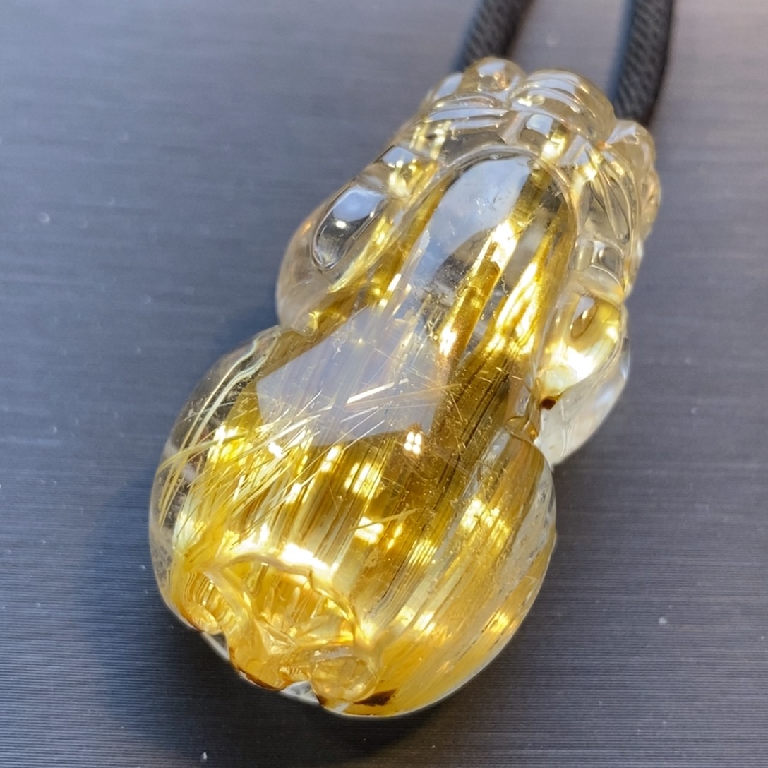 颈饰未镶嵌水晶钛晶貔貅吊坠