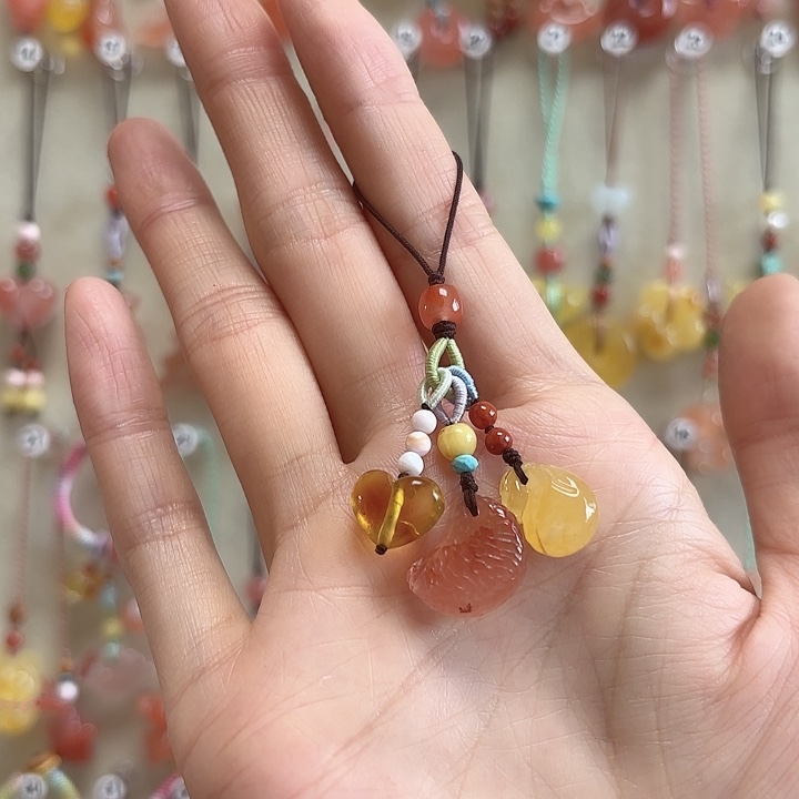 南红玛瑙未镶嵌吊坠(不含链)微粉微瑕