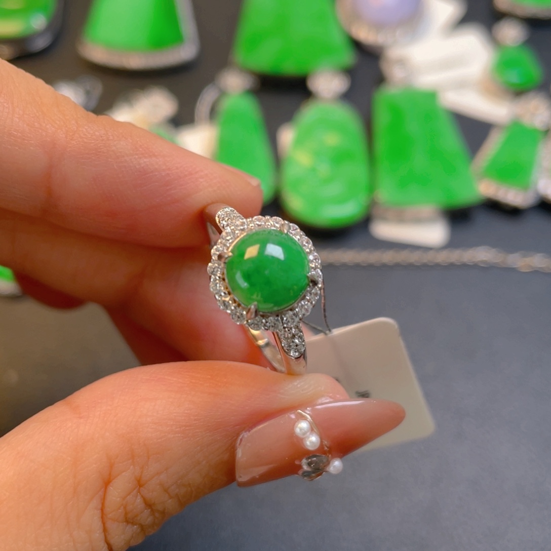 翡翠银S925镶嵌颈饰