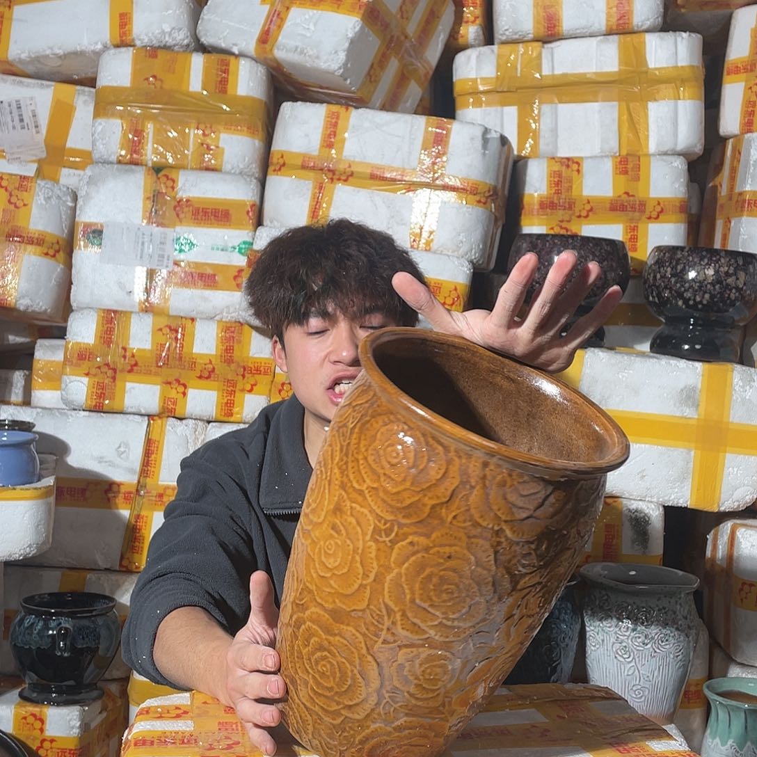 红陶宜兴紫砂花盆