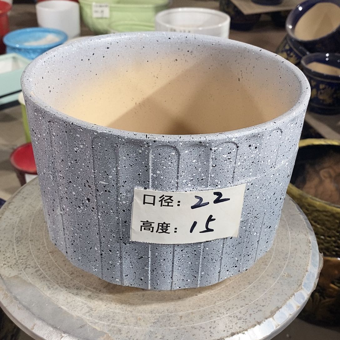 【闪购商品】陶瓷微瑕花盆-027-1个灰色