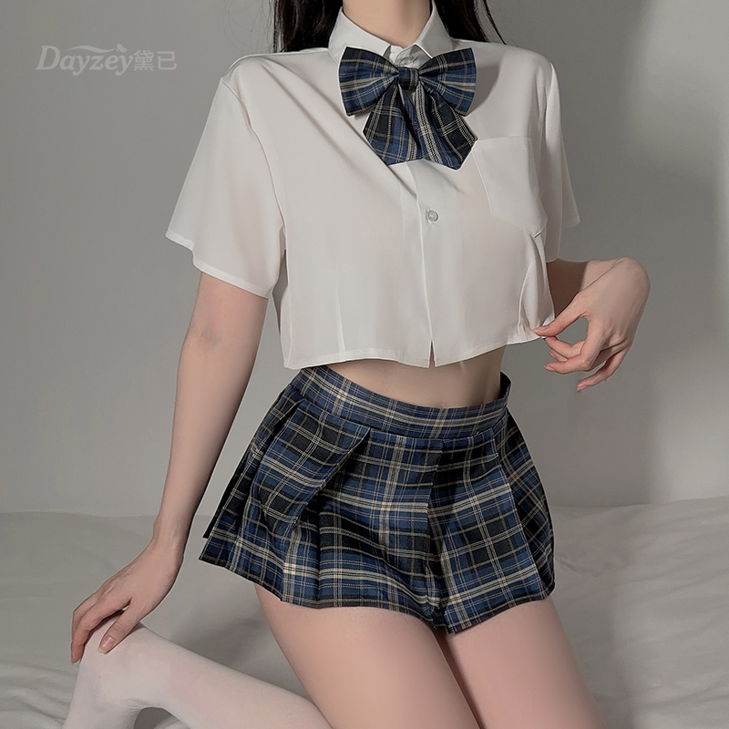 性感大码诱惑甜美纯欲学院风角色扮演制服套装学生辣妹夏季
