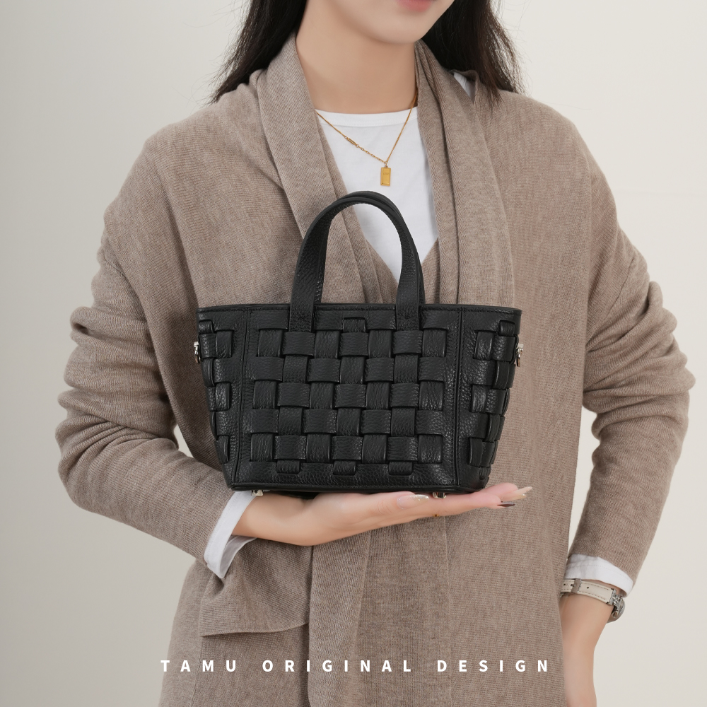 TAMU/她牧意大利进口头层牛皮轻奢高定手工单肩斜挎包-1650