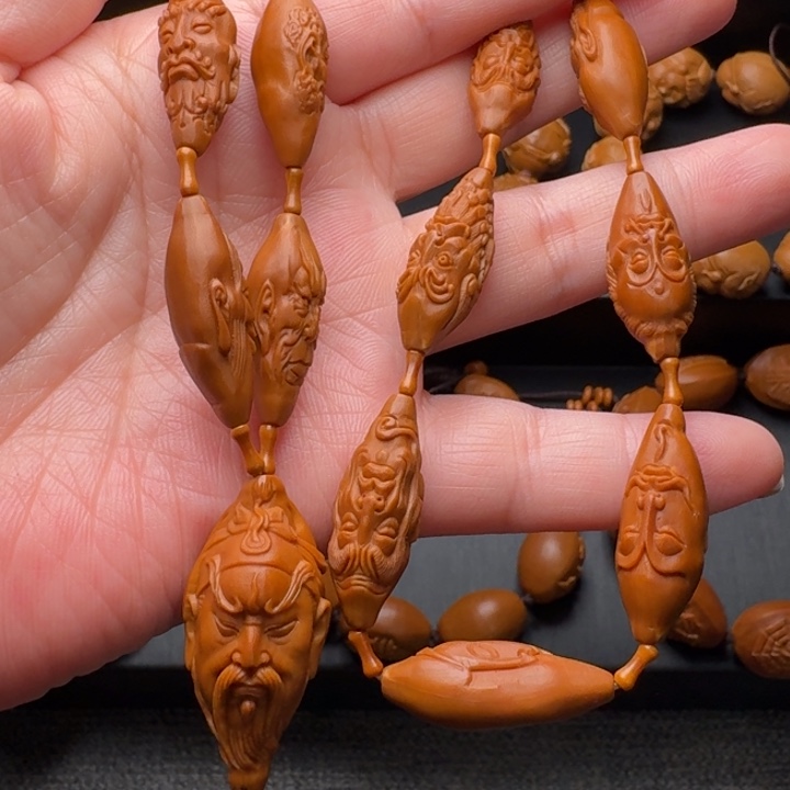 橄榄核手串/手链柳叶十八罗汉脖挂