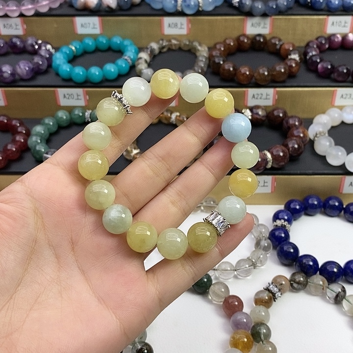 未镶嵌水晶手链海蓝宝