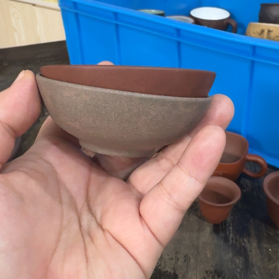 紫砂茶杯?****?一对早期紫砂杯