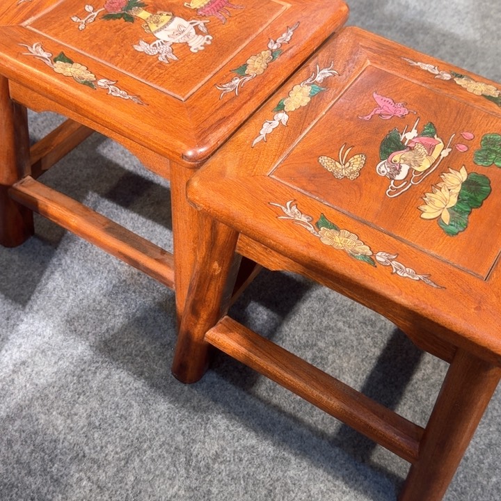 贡木一对四方等镶嵌