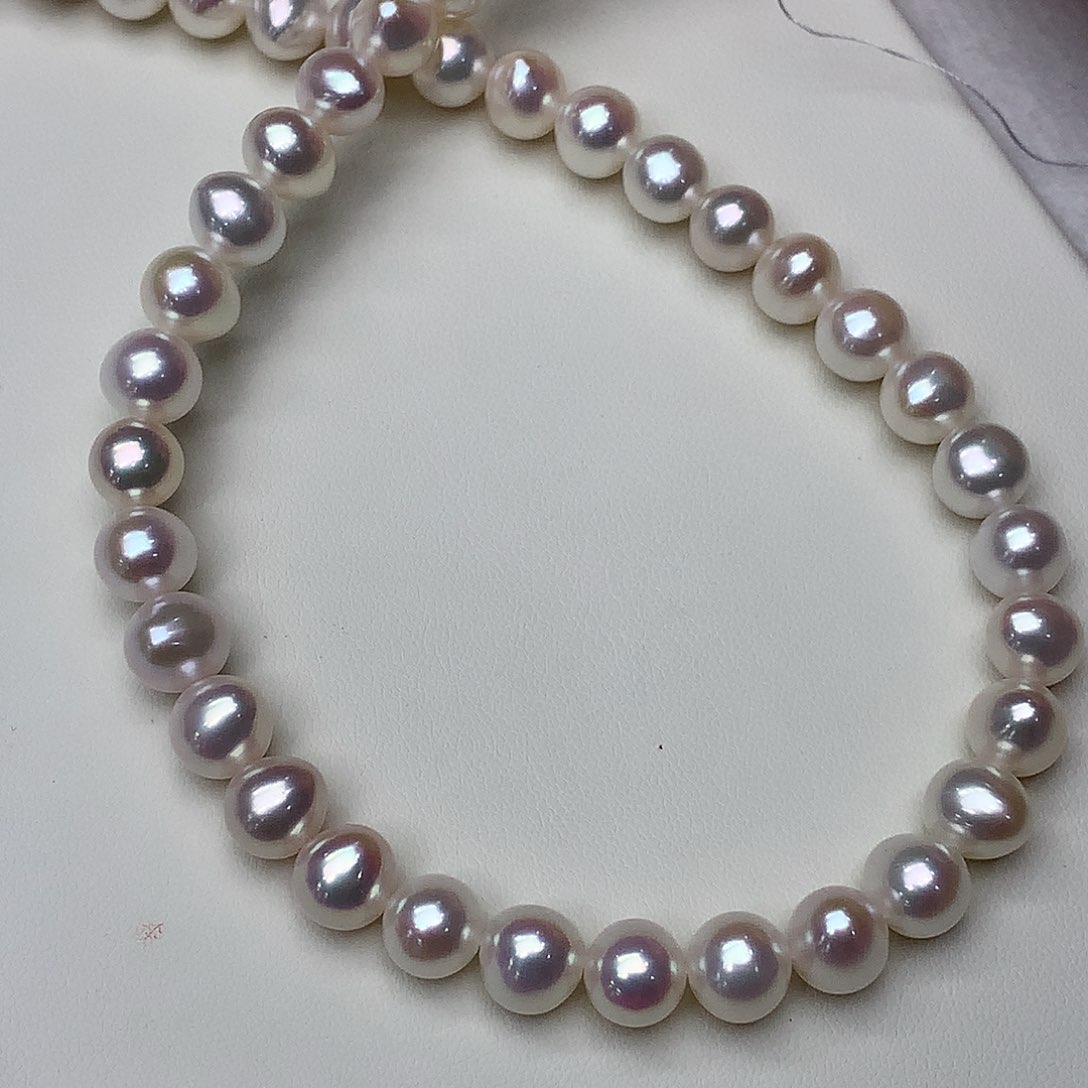 淡水珍珠颈饰银S925镶嵌