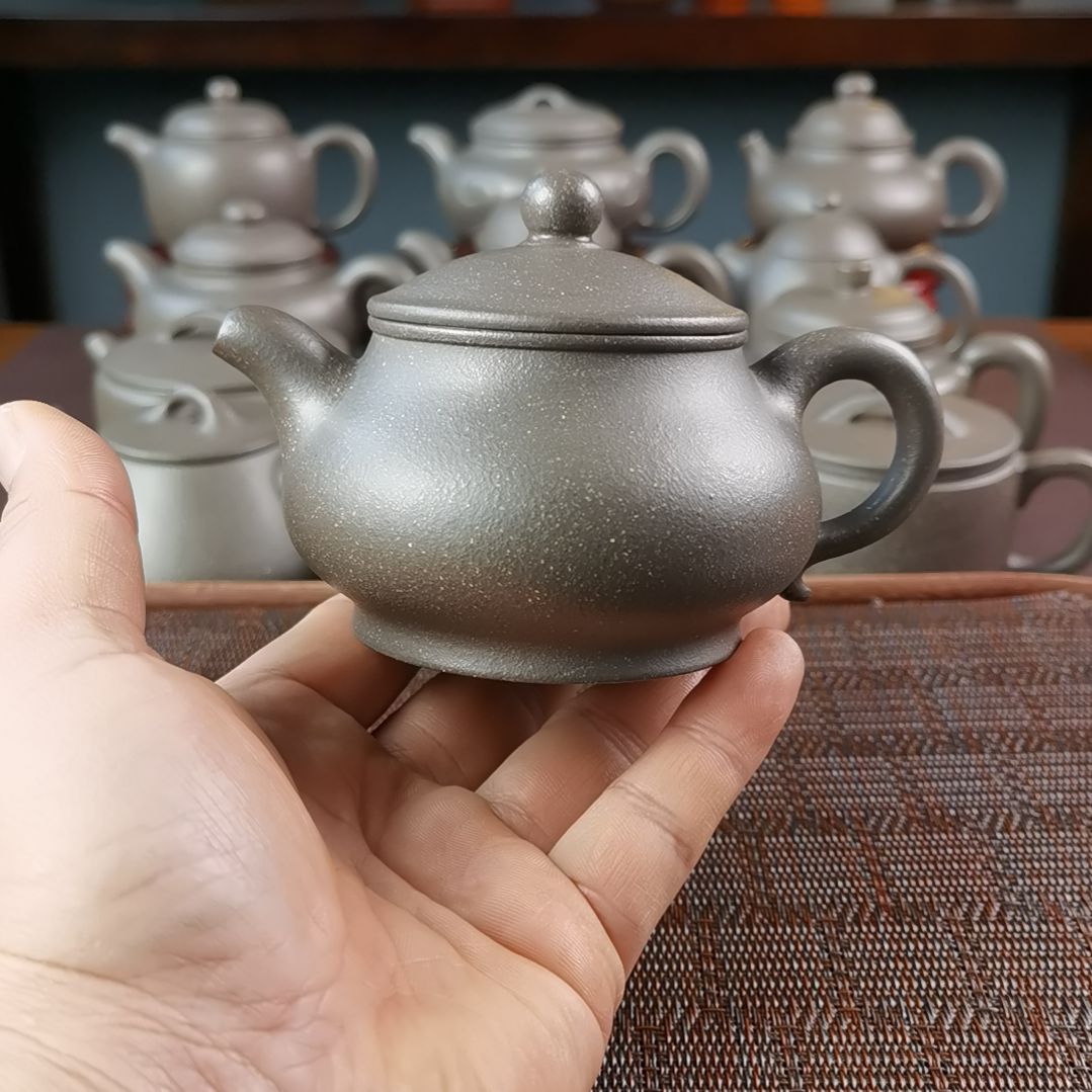 紫砂茶壶梨皮天青潘壶220CC国工