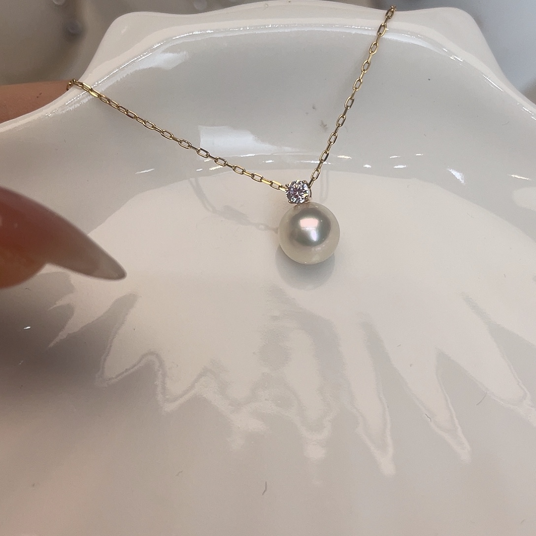 吊坠(赠链)海水珍珠18K金镶嵌