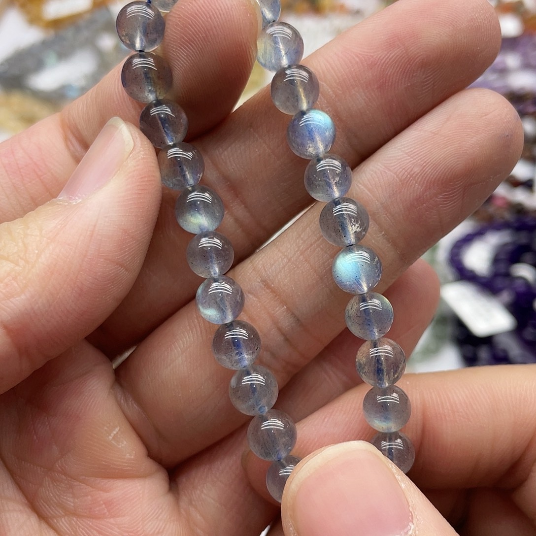 手链拉长石未镶嵌天然