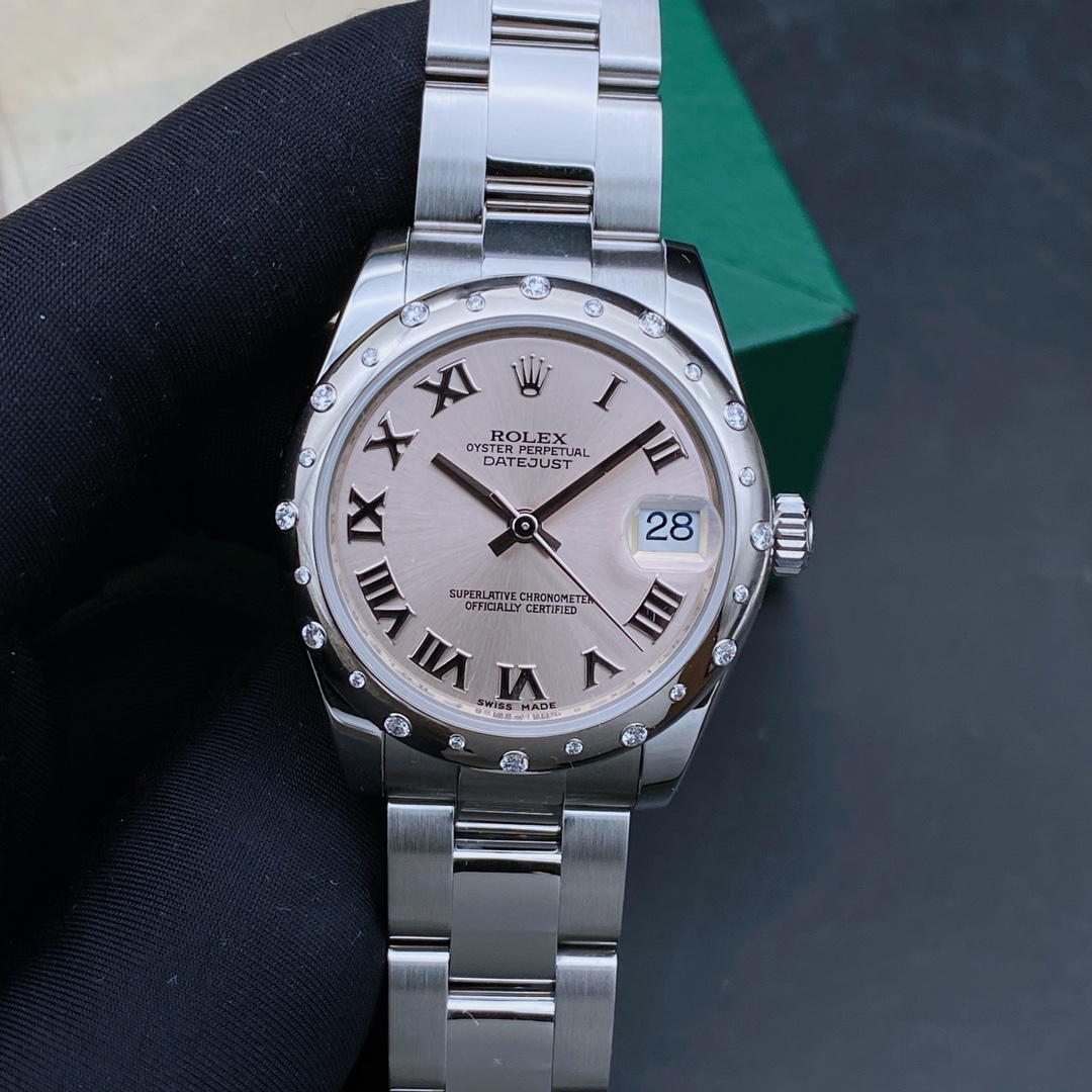 99新 Rolex/劳力士 13年全套日志178344/机械女表/粉盘/表径31