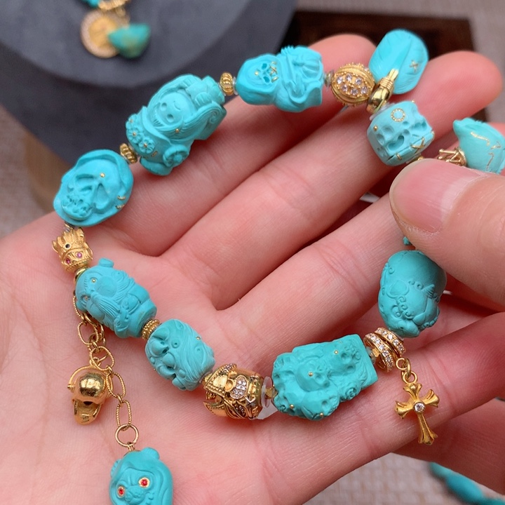 绿松石绿松石配饰18K金镶嵌