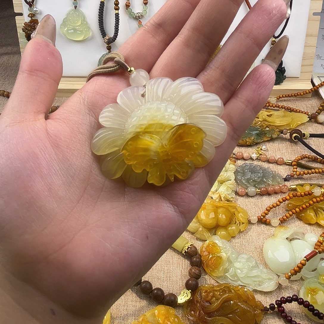 紫****蛇纹石玉合金颈饰