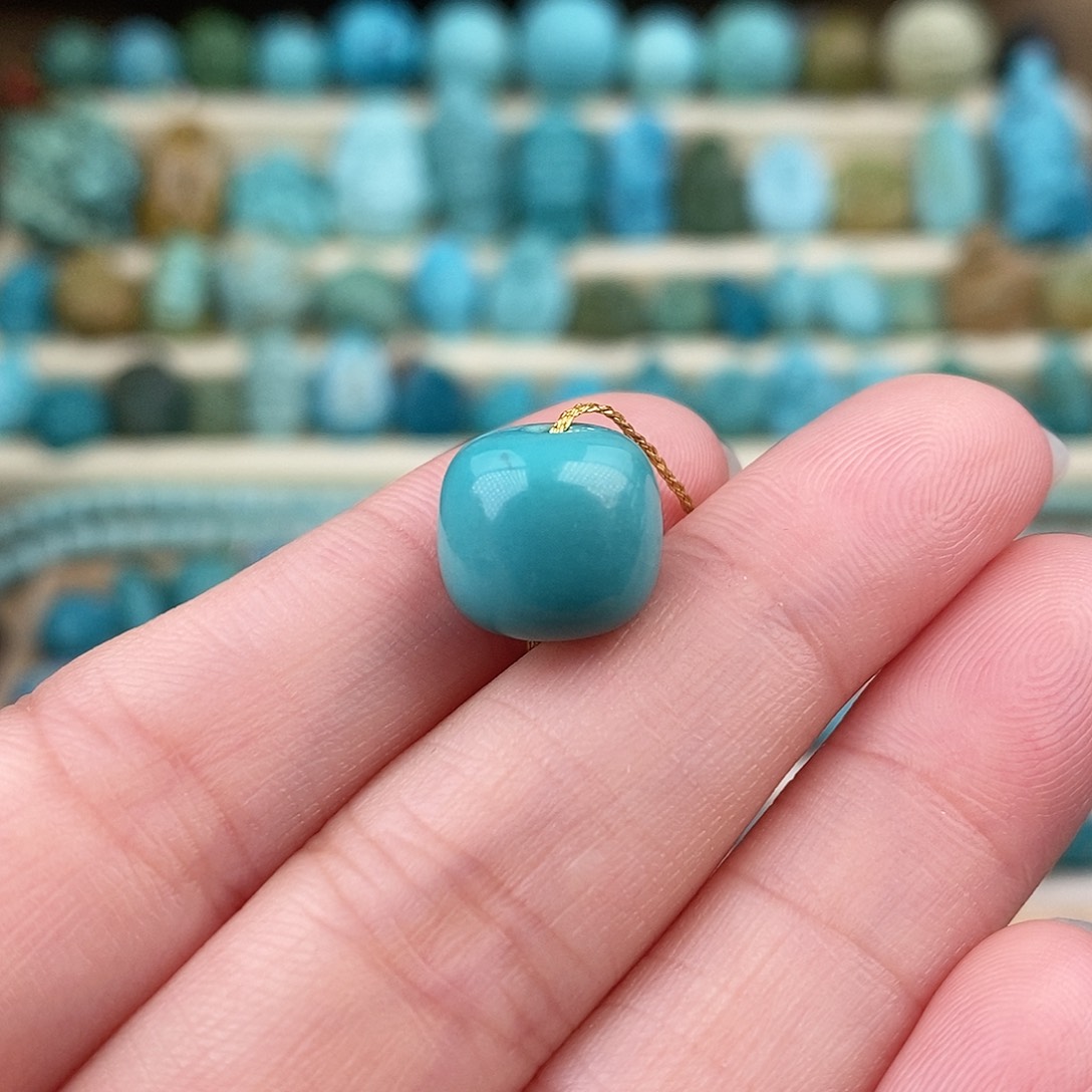 未镶嵌绿松石珠宝奇石11.5*10.5