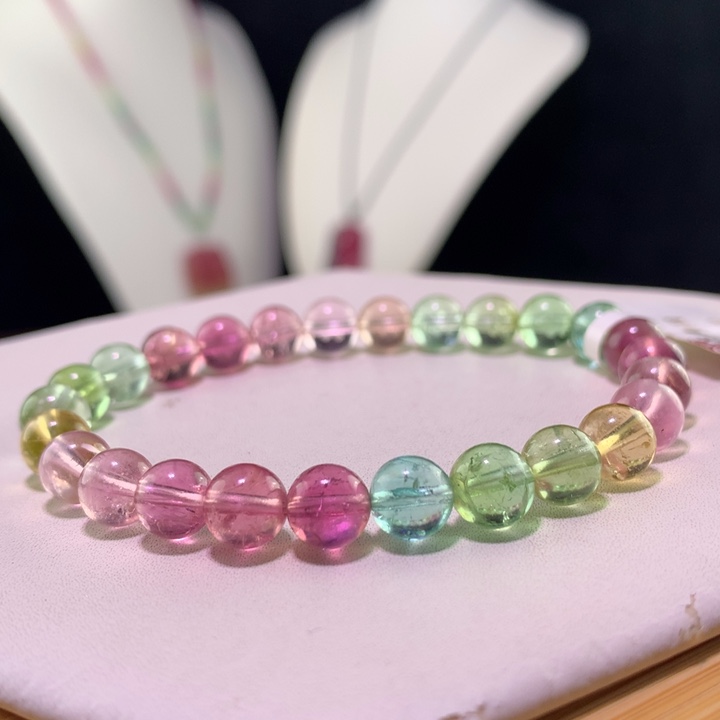 双色碧玺手链未镶嵌