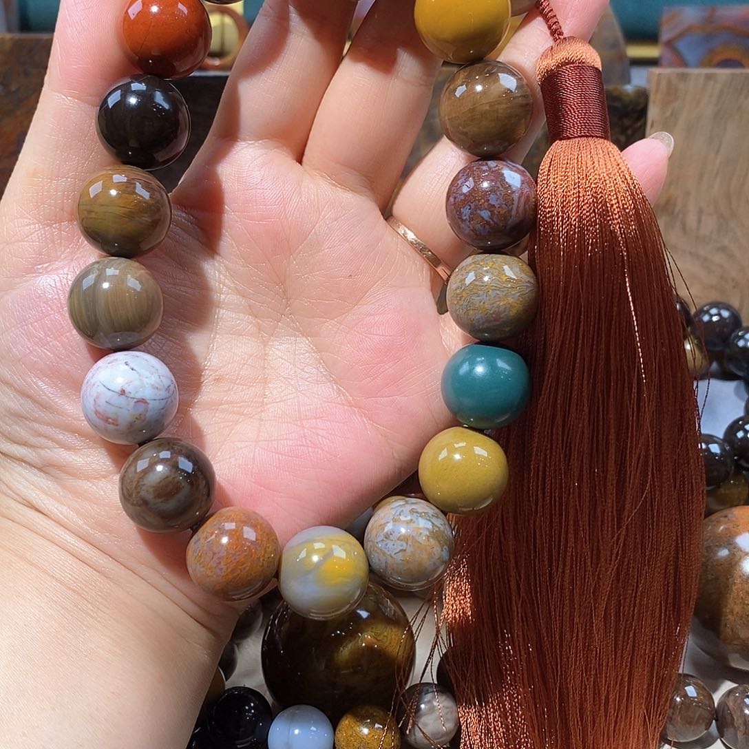 硅化玉天然北票树化玉手持未镶嵌