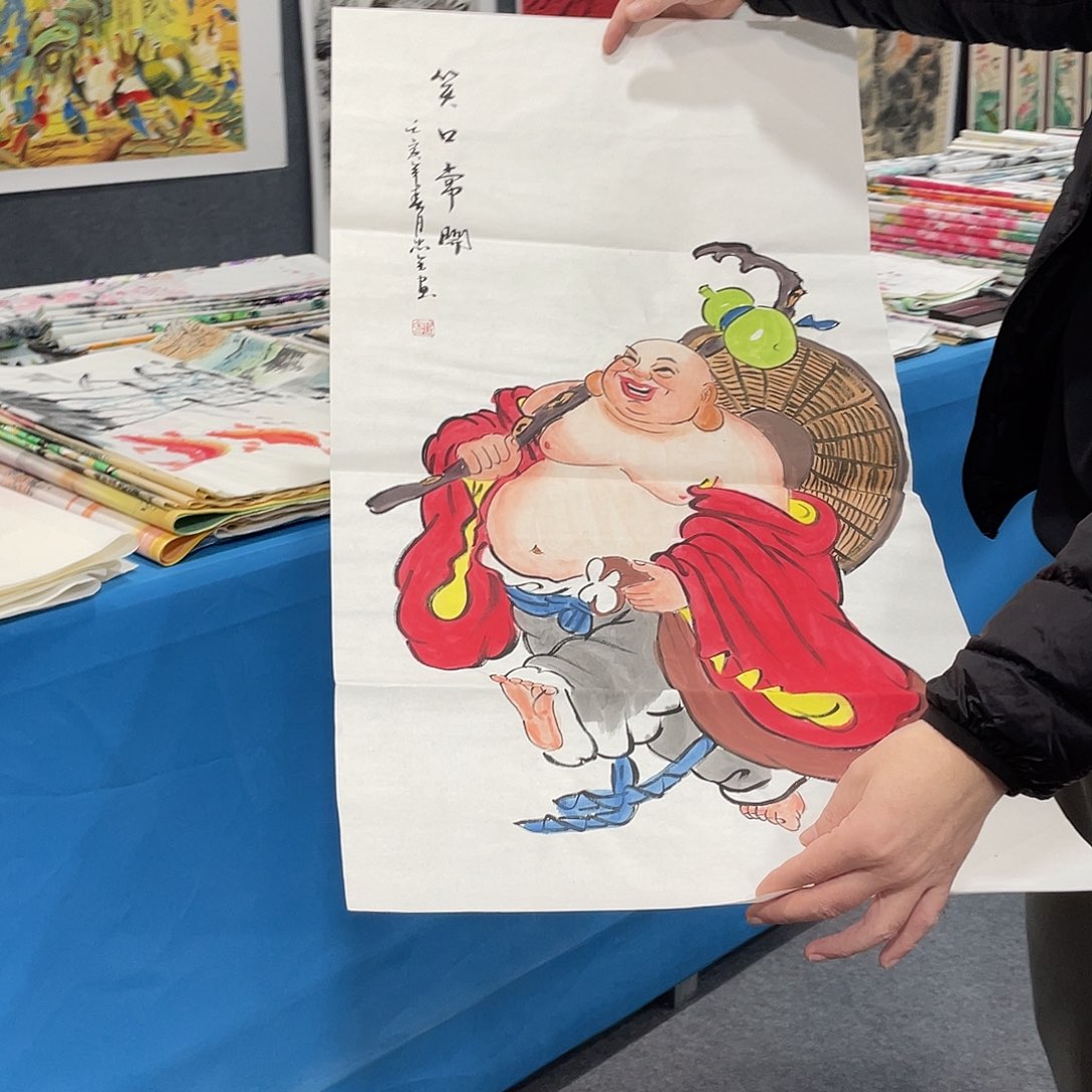 国画今天早上国画作品展