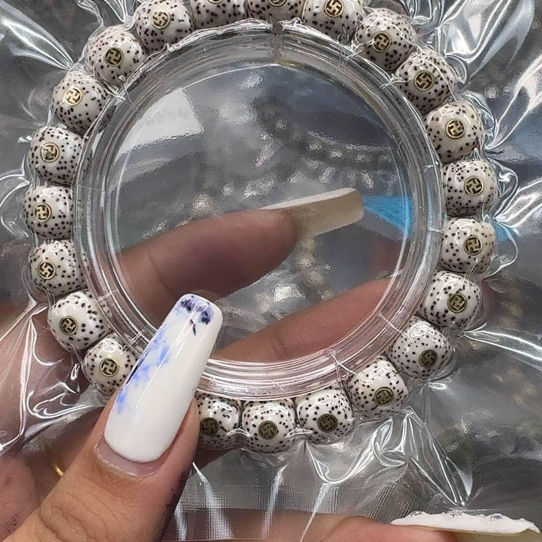 星月菩提手串184傲世白星月菩提镶嵌10桶单圈