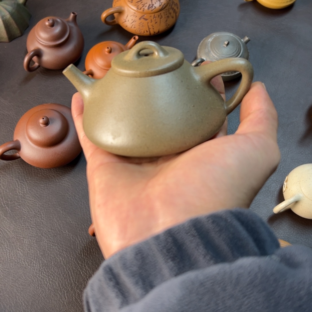 紫砂茶壶半手工石瓢