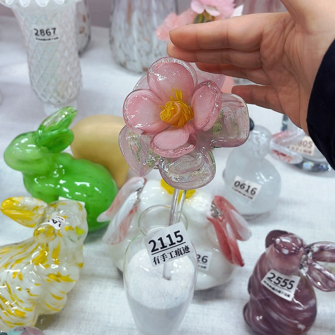 琉璃2115花瓶加花安妮家居琉璃花瓶摆件