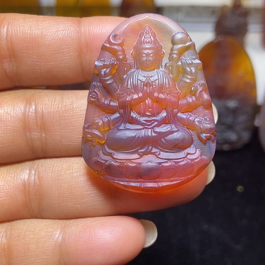 琥珀颈饰未镶嵌缅甸天然琥珀吊坠