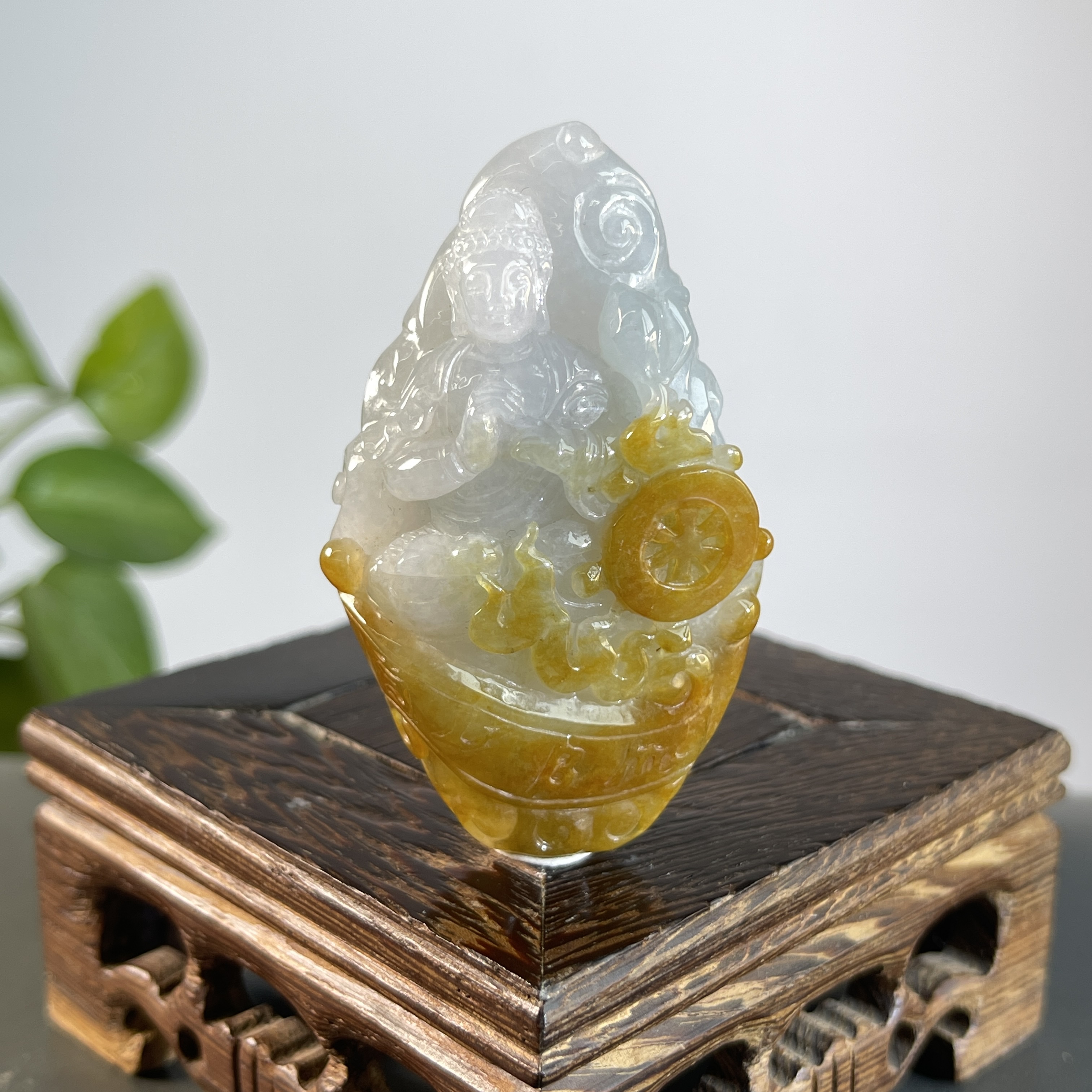 JGW18-149  天然缅甸A货翡翠  观音