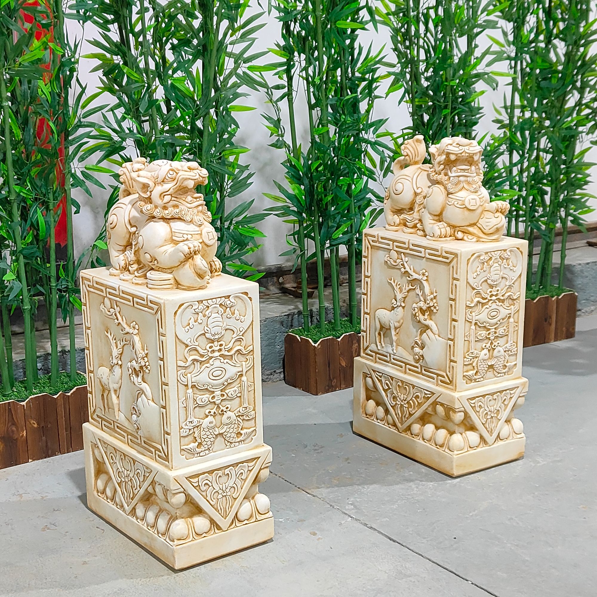 书香款汉白玉复古庭院门前摆件貔貅抱鼓石门鼓包邮不含卸车和摆放