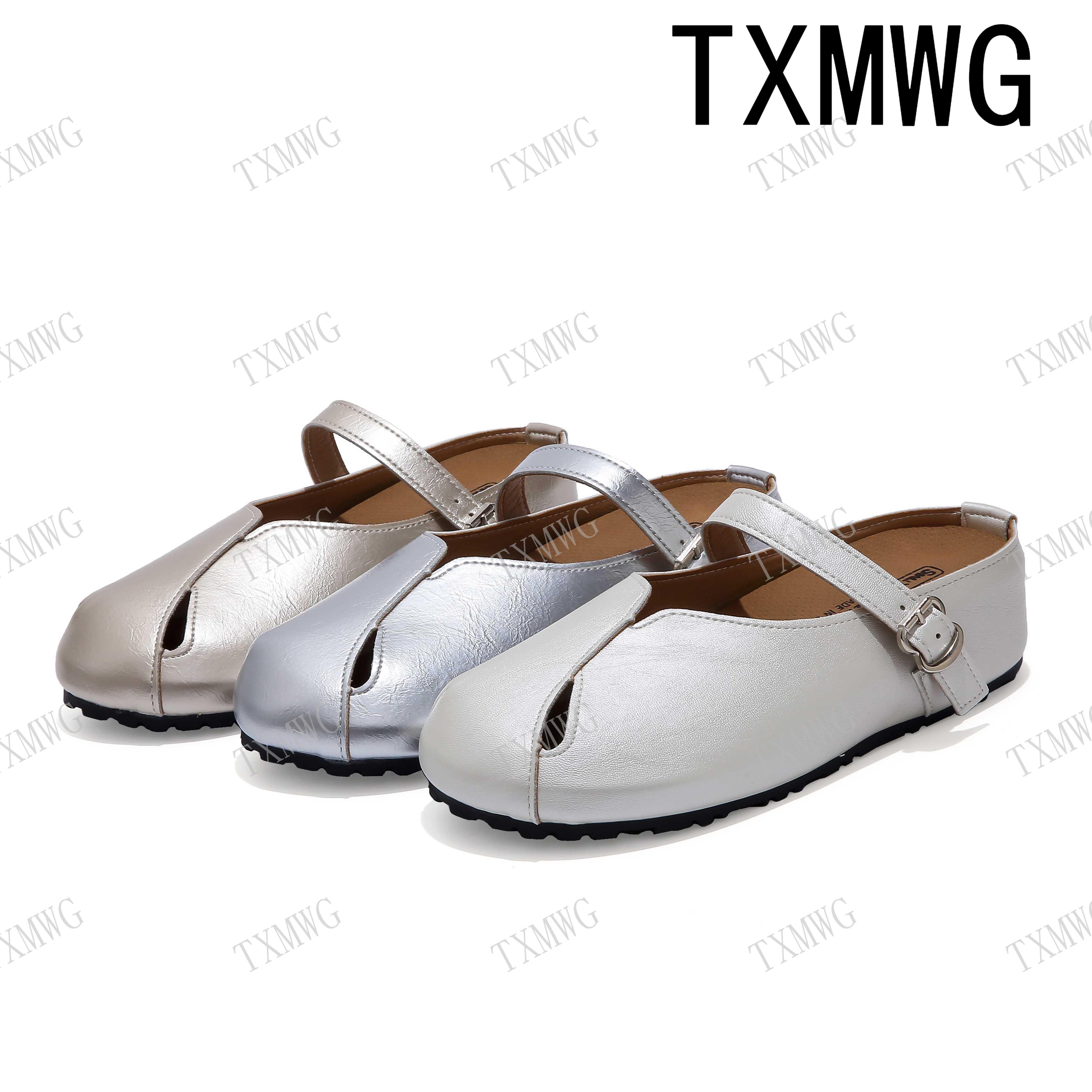 麦【退货补运费】5CM包头拖鞋女夏韩版森系复古仙女风ins勃肯拖6055