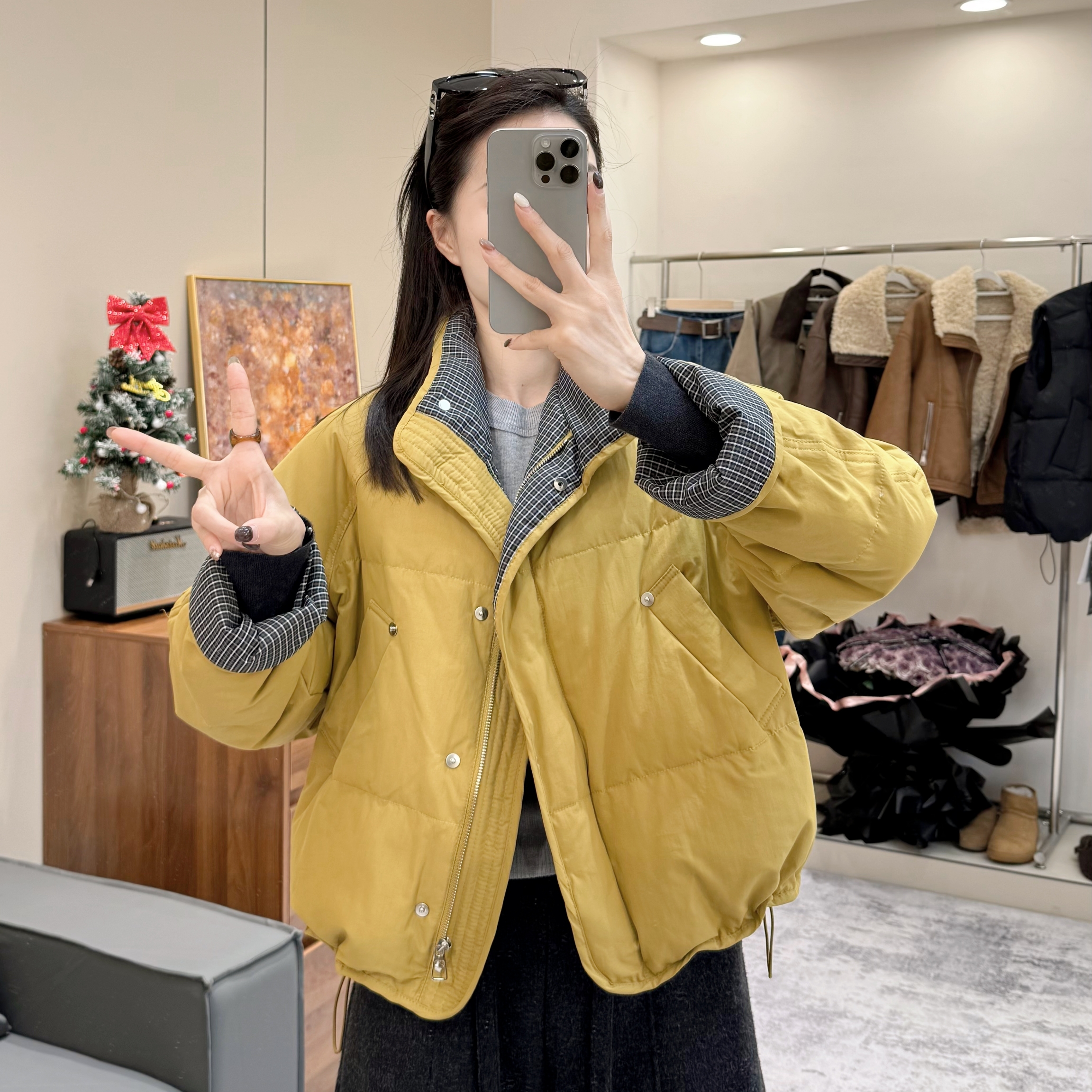 棉服2025冬季新款棉服时尚百搭显瘦长袖休闲外套女