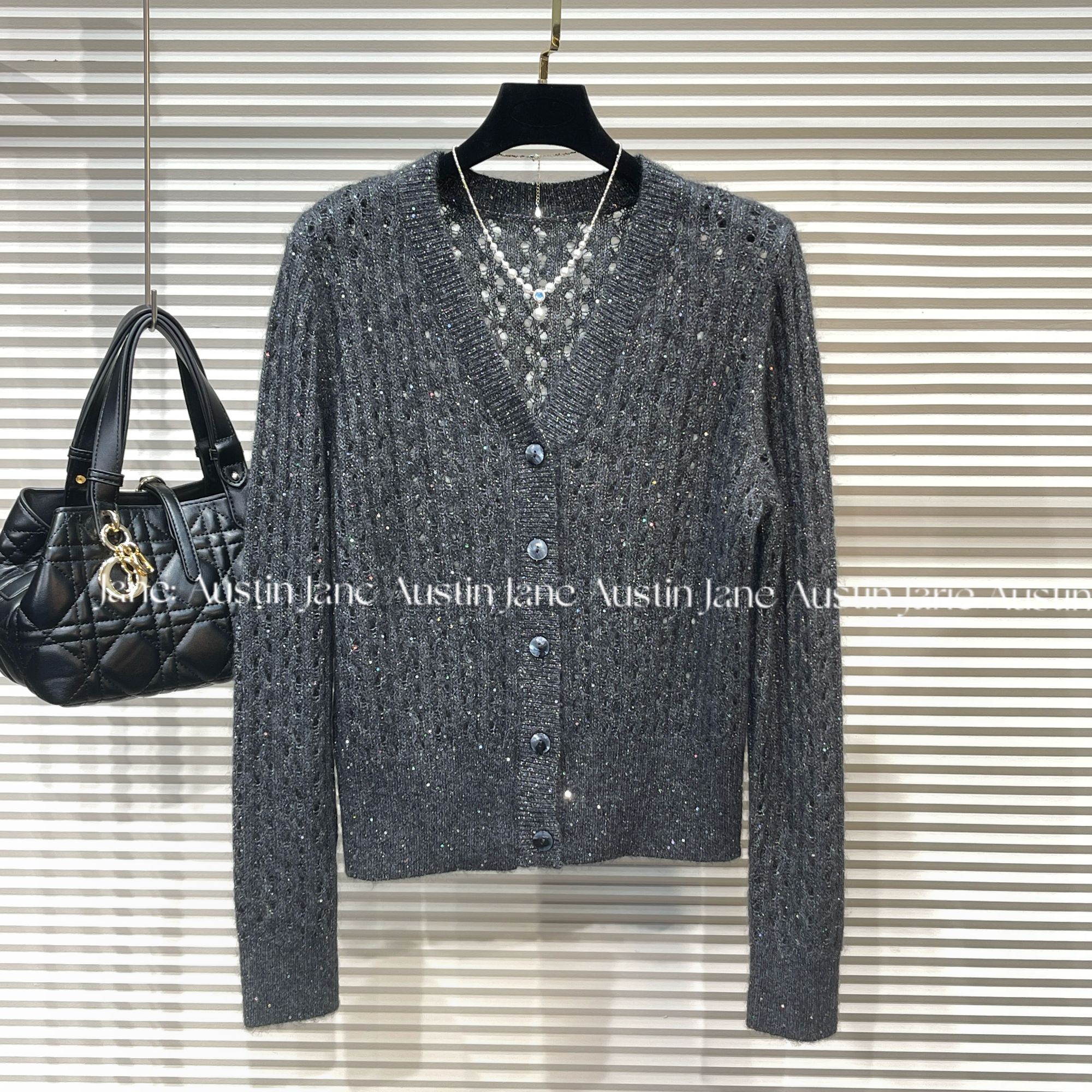 Jane Austin •（白粹清泉）2025新款秋冬气质休闲百搭显瘦长袖开衫