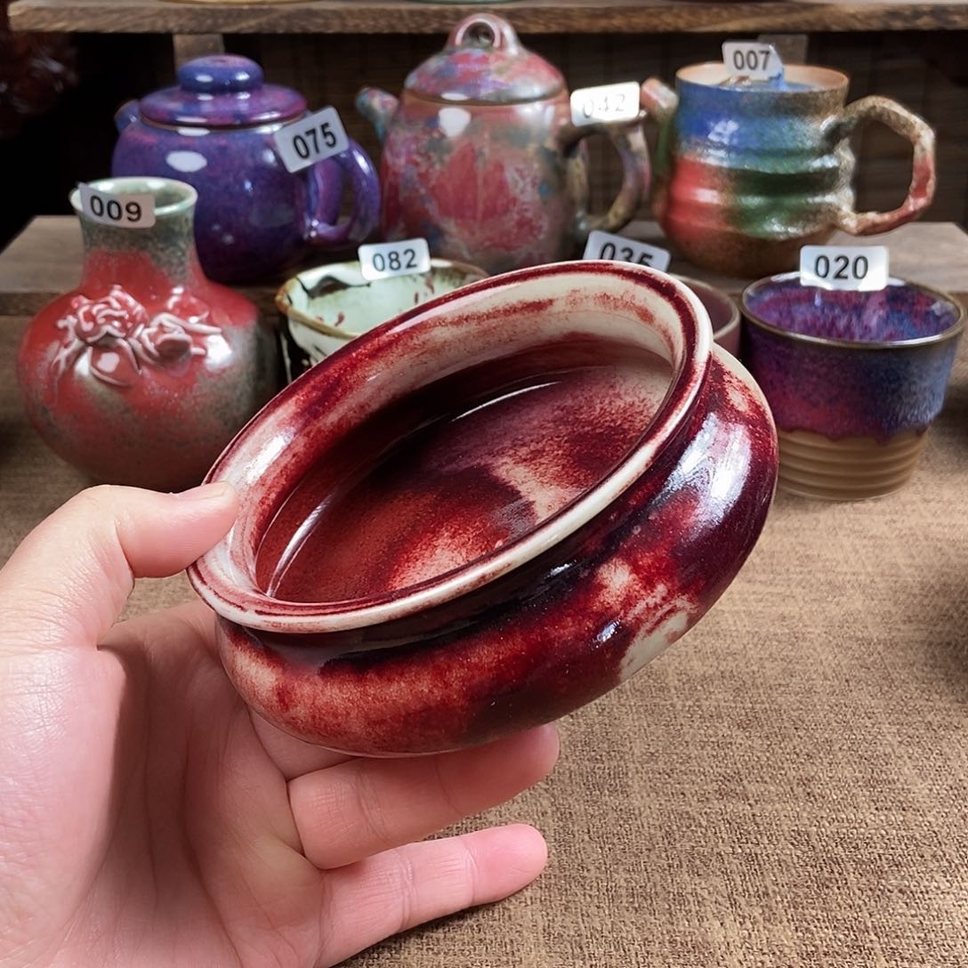 瓷片钧瓷茶壶茶具