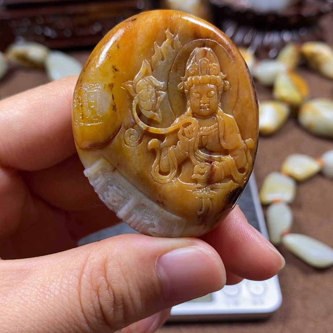 和田玉未镶嵌挂件