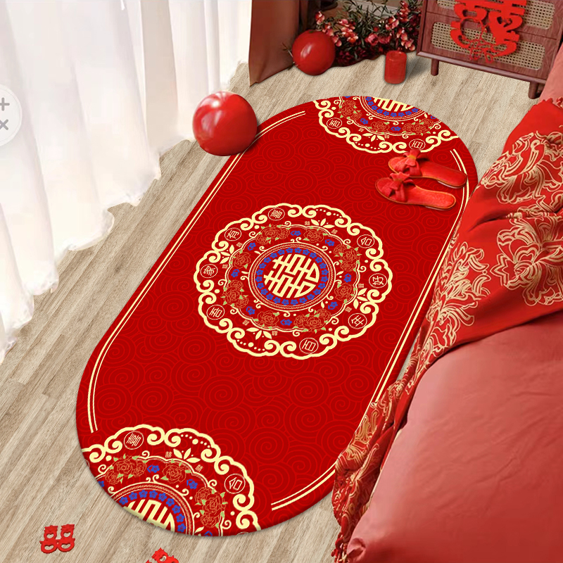 【尺寸：70x180】-F061-金钻绒地毯-床边结婚地毯-实物以直播间为准