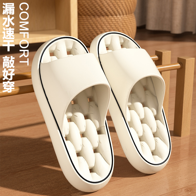 浴室防滑拖鞋女款夏季2025新款居家洗澡防臭漏水卫生间凉拖鞋男士