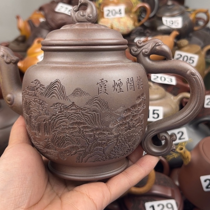 紫砂茶壶壶钮破了