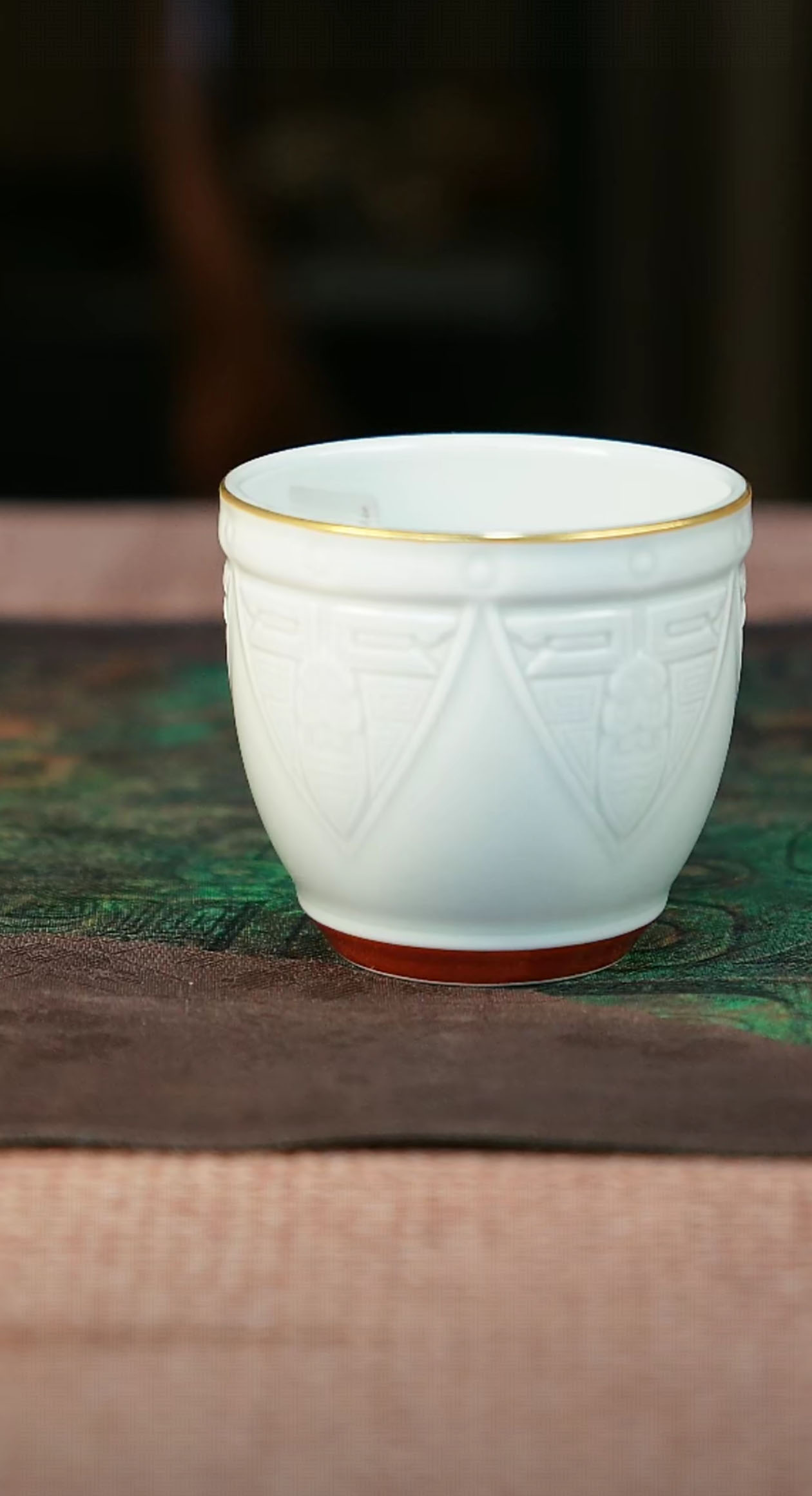 【九鼎】青花·青铜蝉纹鼓杯家用