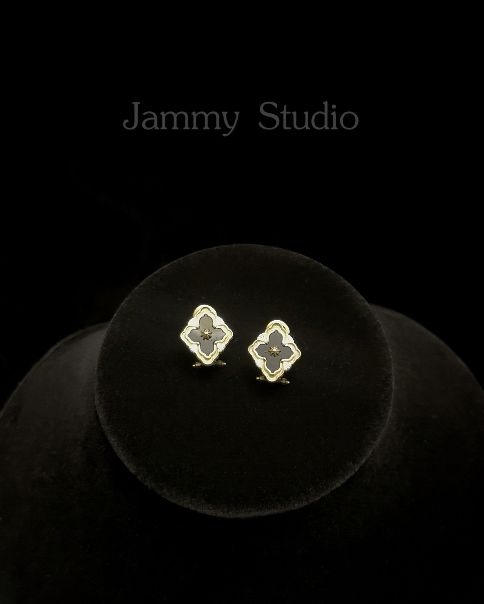 合金耳饰 『幸运草』轻奢小众高级感耳扣款耳钉