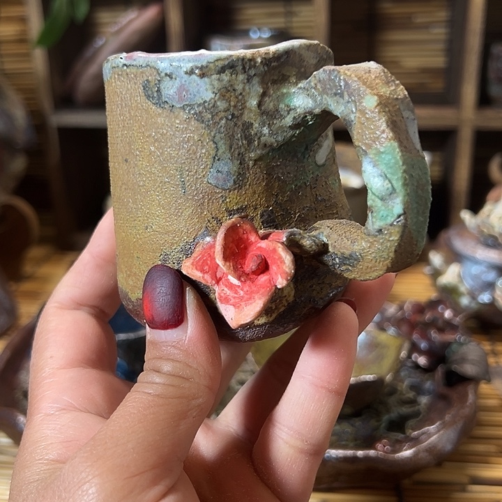 杯子茶具手工粗陶