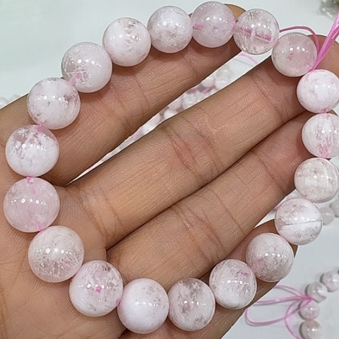 水晶手串未镶嵌粉雪花幽灵10.11拍多样发其一